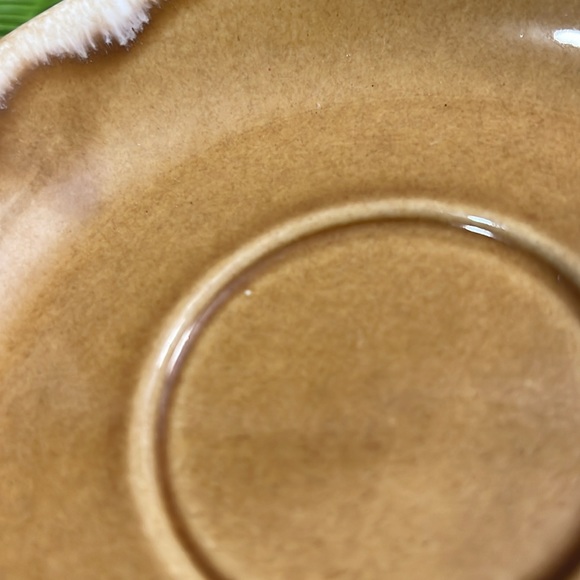 Hull Teacup and Saucer Creston Butterscotch Color Coffee Cup Mug Dripware - Picture 10 of 10